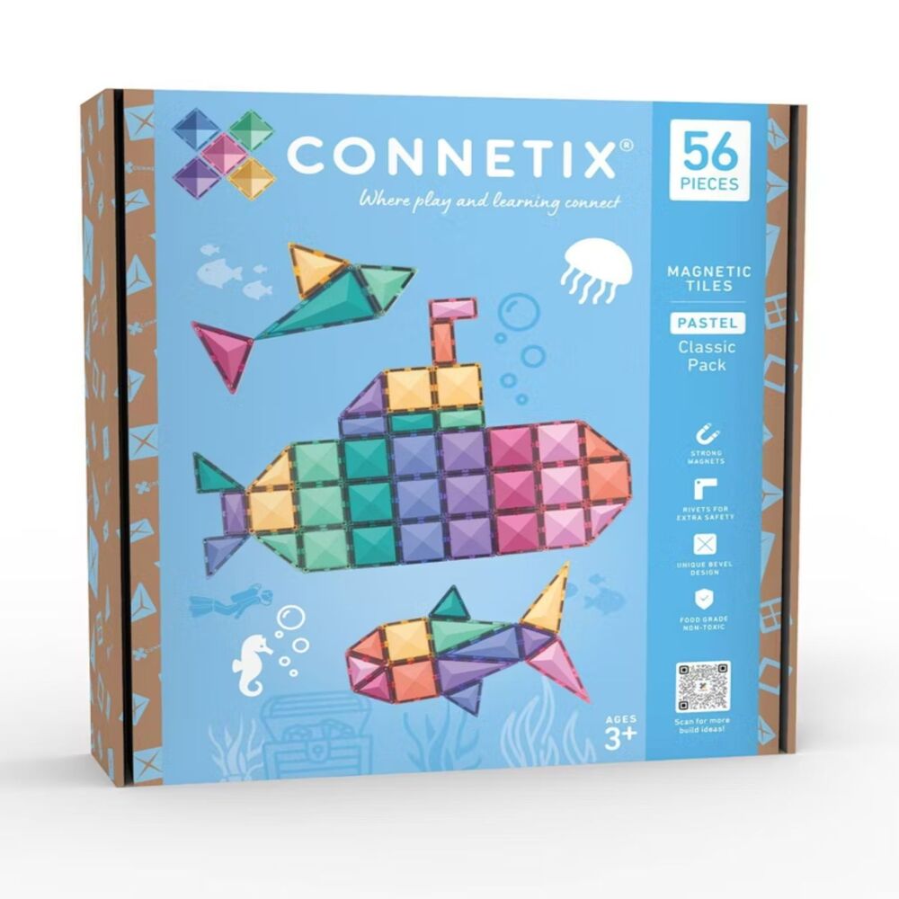 CONNETIX Magnetic Tiles Pastel Classic Pack 56pc